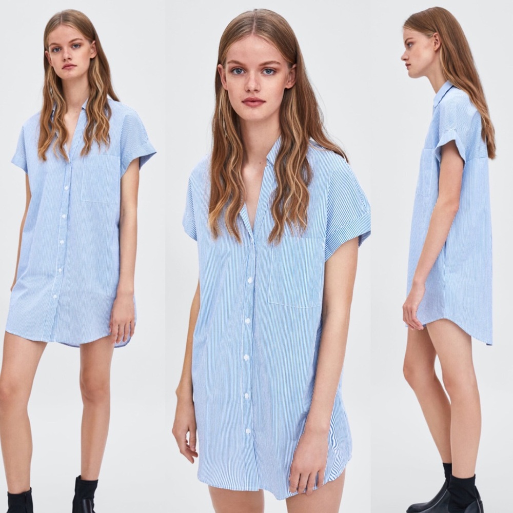 Striped Shirt Dress